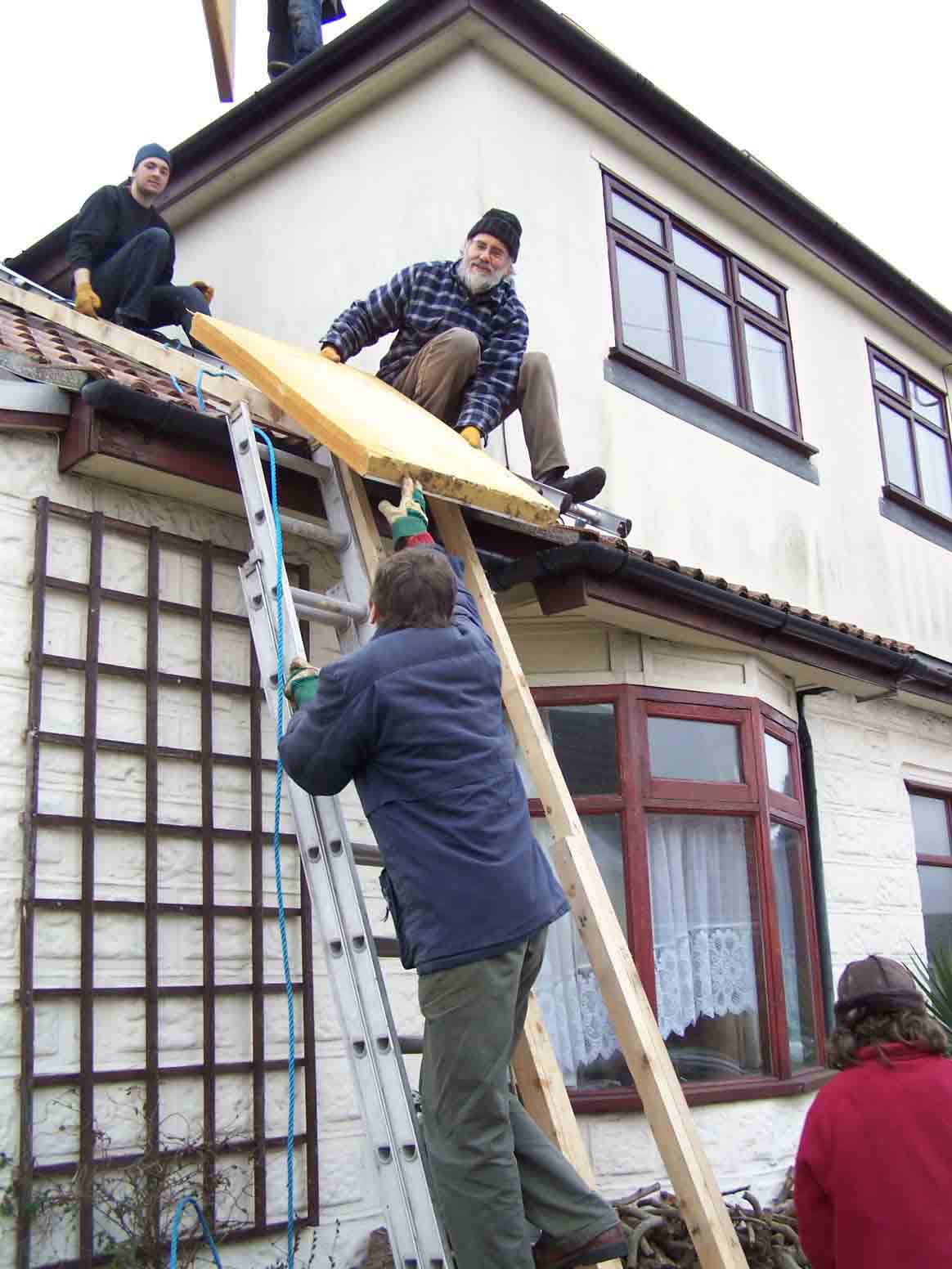 Putting insulation on the flat roof